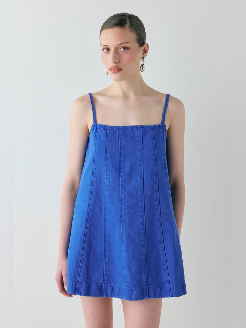 VRG GRL - Maxine Denim Mini Dress (Cobalt)